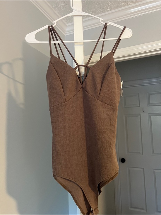Charlotte Russe Tops - Charlotte Russe Brown Strappy Bodysuit